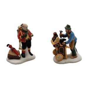 Dept 56 Heritage Village Cobbler & Clock Peddler 5839-4 Set of 2 Figurines